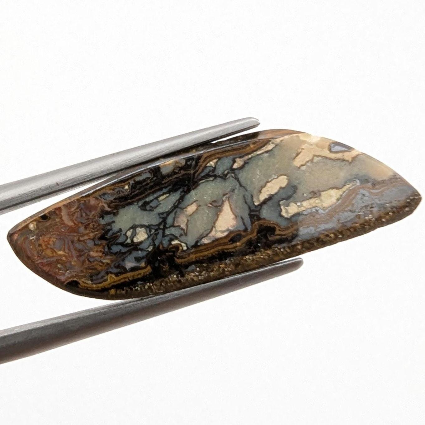 12.06ct Boulder Opal Gem - Boulder Opal Cabochon from Koroit, Australia - Natural Boulder Opal - Australian Opal - Natural Opal Gemstone