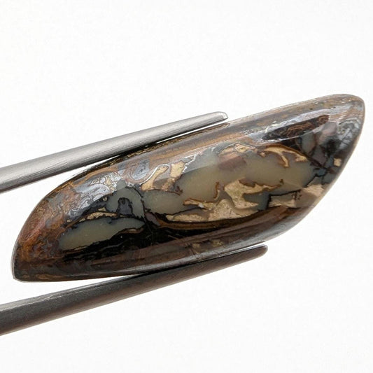 12.06ct Boulder Opal Gem - Boulder Opal Cabochon from Koroit, Australia - Natural Boulder Opal - Australian Opal - Natural Opal Gemstone