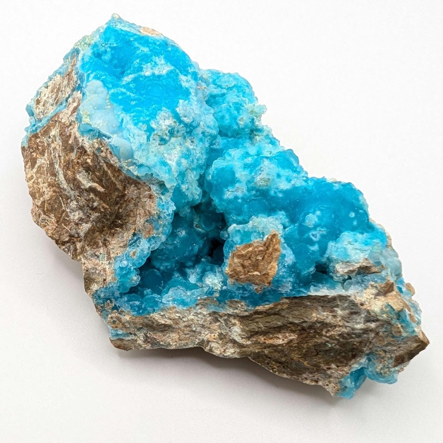 428g Hemimorphite Fine Mineral Specimen - High Quality Blue Hemimorphite Mineral - Palabanda, Republic of Congo - Hemimorphite Crystal