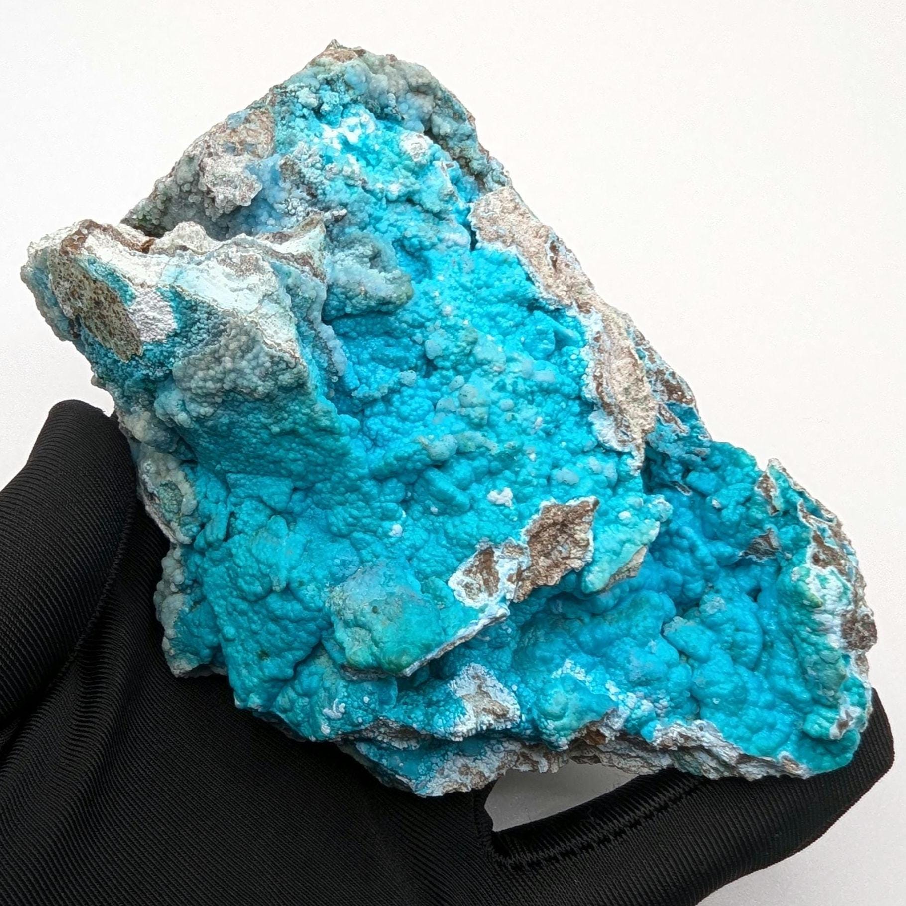 368g Hemimorphite Fine Mineral Specimen - High Quality Blue Hemimorphite Mineral - Palabanda, Republic of Congo - Hemimorphite Crystal