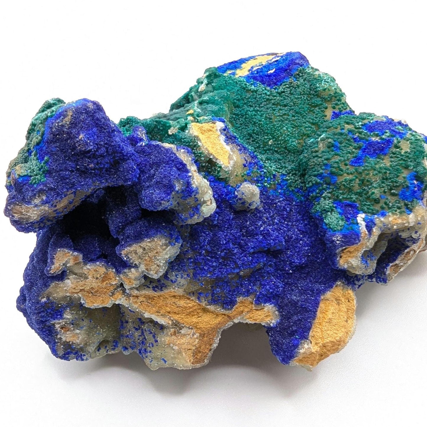 332g Azurite and Malachite with Smithsonite and Cerussite - Combination Specimen - Fine Mineral Specimen - Mfouati, Republic of Congo