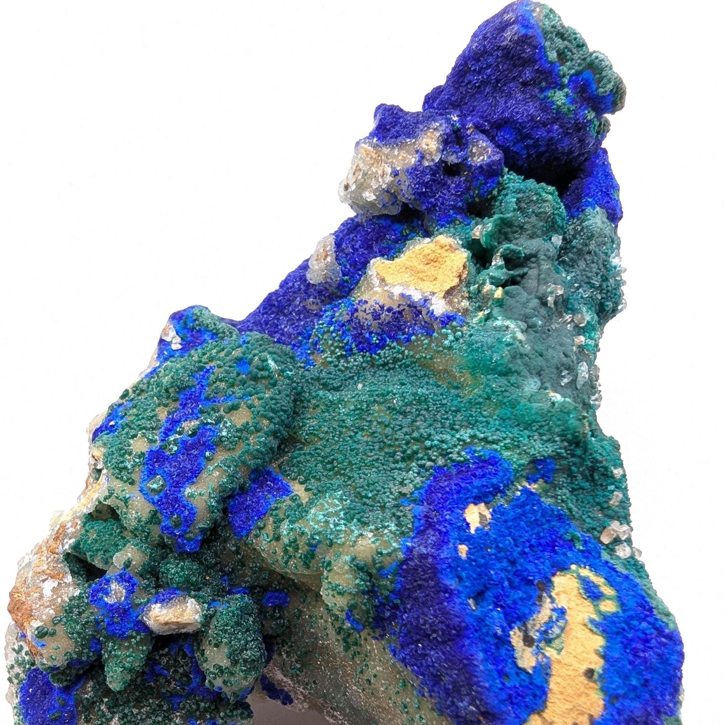 332g Azurite and Malachite with Smithsonite and Cerussite - Combination Specimen - Fine Mineral Specimen - Mfouati, Republic of Congo