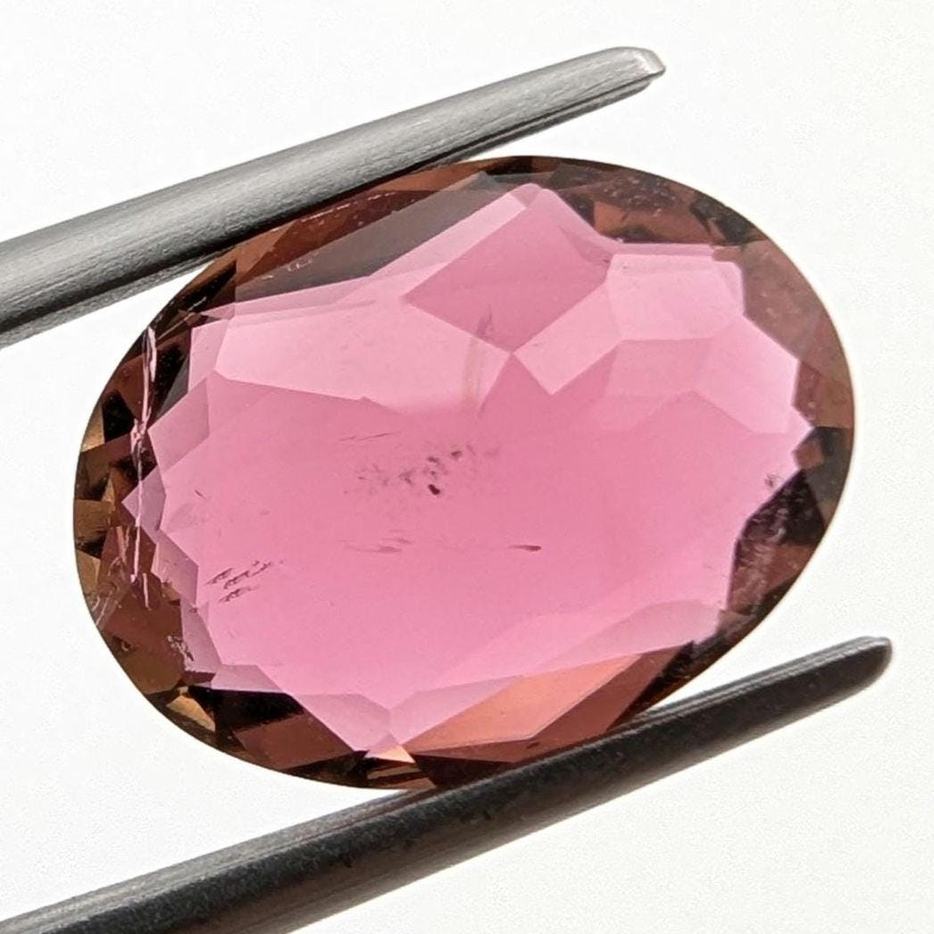 4.09ct Rubellite Tourmaline - Oval Faceted Rubellite Tourmaline - Fancy Cut Pink Tourmaline - Loose Tourmaline Gemstone - Afghanistan
