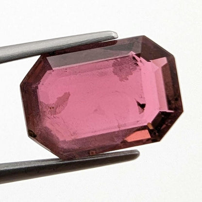5.30ct Rubellite Tourmaline - Octagon Faceted Rubellite Tourmaline - Step Cut Pink Tourmaline - Loose Tourmaline Gemstone - Afghanistan