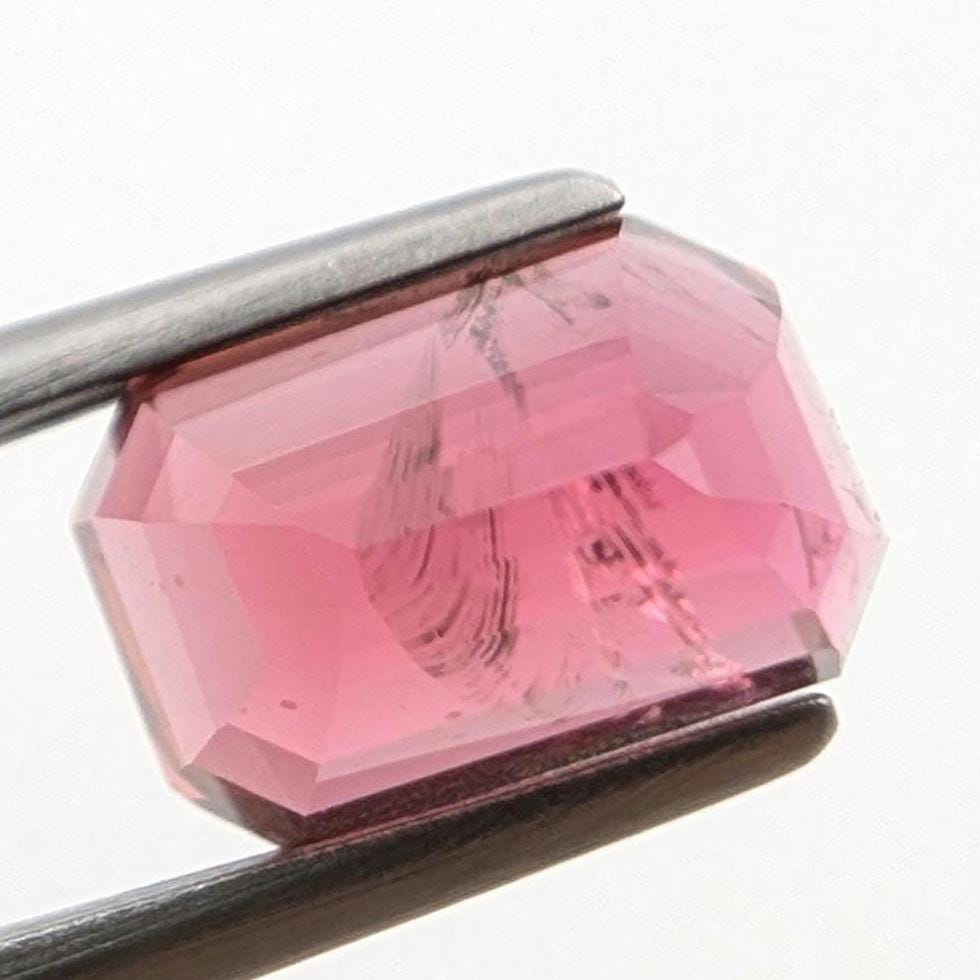 3.24ct Rubellite Tourmaline - Octagon Faceted Rubellite Tourmaline - Step Cut Pink Tourmaline - Loose Tourmaline Gemstone - Afghanistan