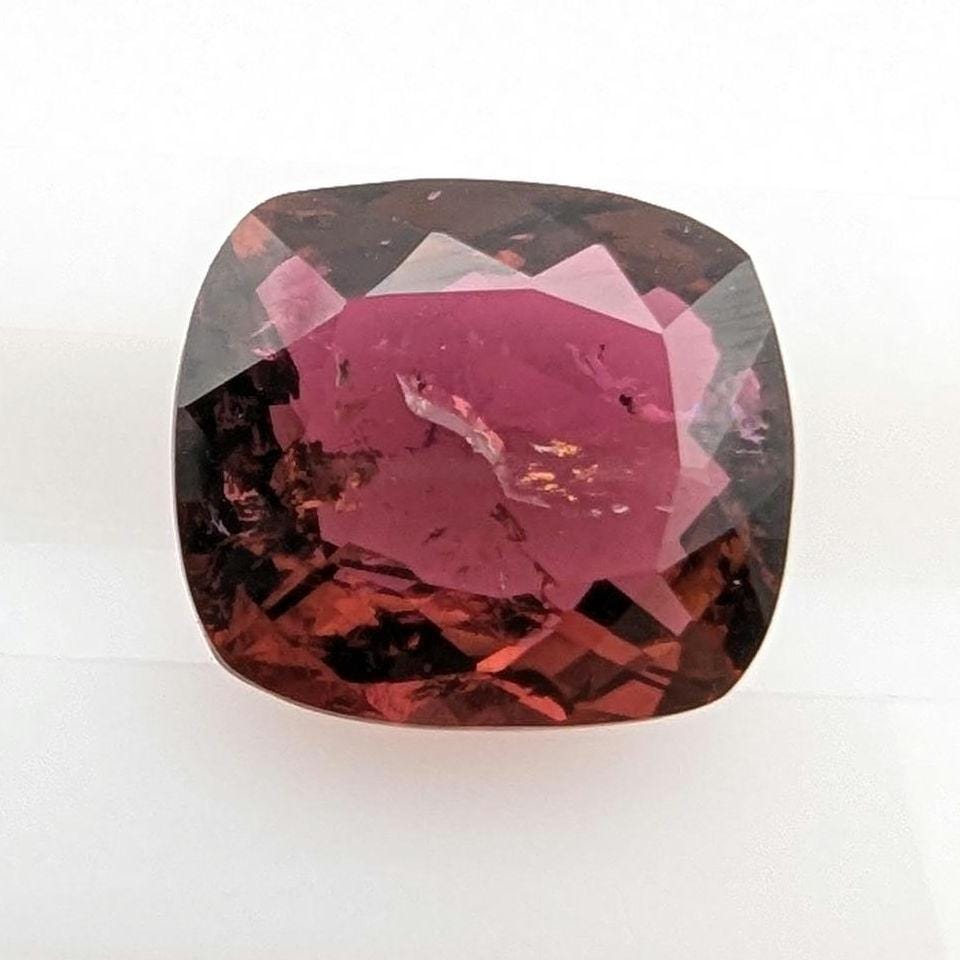 3.80ct Rubellite Tourmaline - Cushion Faceted Rubellite Tourmaline - Fancy Cut Pink Tourmaline - Loose Tourmaline Gemstone - Afghanistan