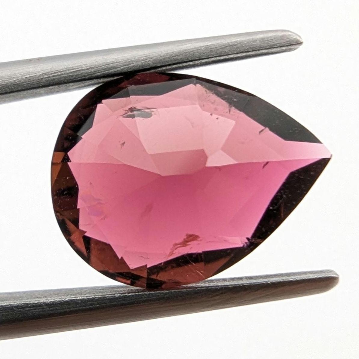 2.54ct Rubellite Tourmaline - Pear Faceted Rubellite Tourmaline - Fancy Cut Pink Tourmaline - Loose Tourmaline Gemstone - Afghanistan