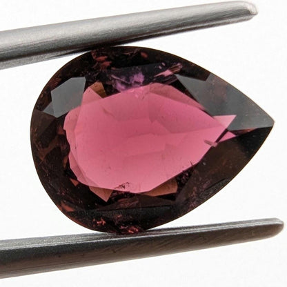 2.54ct Rubellite Tourmaline - Pear Faceted Rubellite Tourmaline - Fancy Cut Pink Tourmaline - Loose Tourmaline Gemstone - Afghanistan
