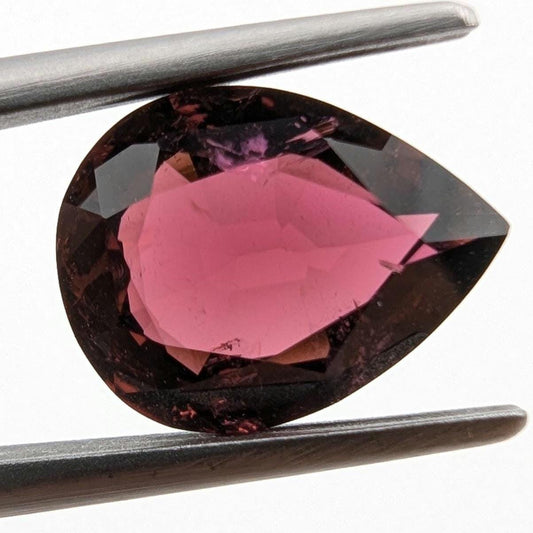 2.54ct Rubellite Tourmaline - Pear Faceted Rubellite Tourmaline - Fancy Cut Pink Tourmaline - Loose Tourmaline Gemstone - Afghanistan