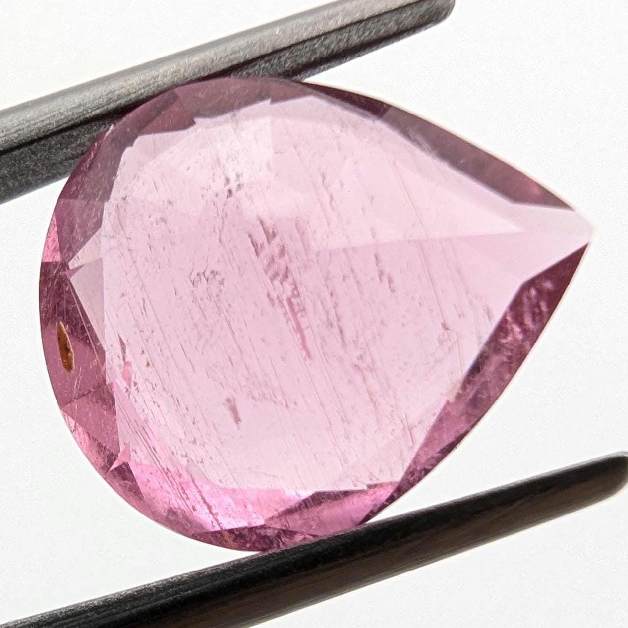3.55ct Rubellite Tourmaline - Pear Faceted Rubellite Tourmaline - Fancy Cut Pink Tourmaline - Loose Tourmaline Gemstone - Afghanistan
