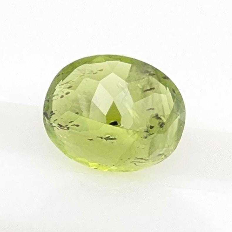 6.33ct Natural Peridot Gemstone - Oval Faceted Fancy Cut Peridot - Jilin Province, China - Natural Green Peridot with Inclusions - Loose Gem