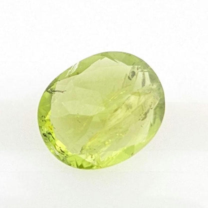 3.68ct Natural Peridot Gemstone - Oval Faceted Fancy Cut Peridot - Jilin Province, China - Natural Green Peridot with Inclusions - Loose Gem