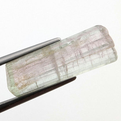 10.84ct Bicolor Light Pink and Green Tourmaline Crystal - Natural Terminated Crystal - Loose Tourmaline Gemstone - Afghanistan
