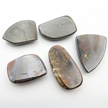 154ct (5pc) Boulder Opal Cabochons - Australian Boulder Opal - Freeform Cabochons - Koroit Boulder Opal in Matrix - Polished Boulder Opal