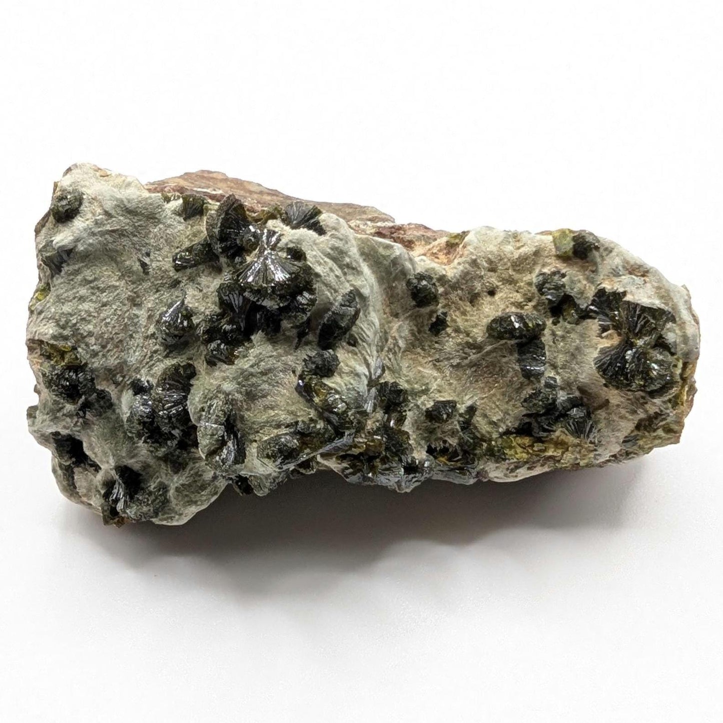 98g Epidote on Matrix - Imilchil, Morocco - Green Epidote Crystal Cluster - Raw Mineral Specimen - Green Epidote and Quartz Crystal