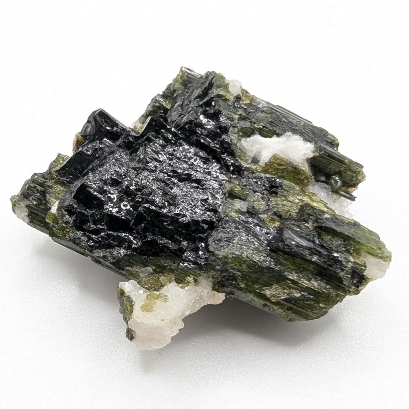 23g Green Tourmaline with Quartz - Minas Gerais, Brazil - Natural Mineral Specimen - Tourmaline Crystal