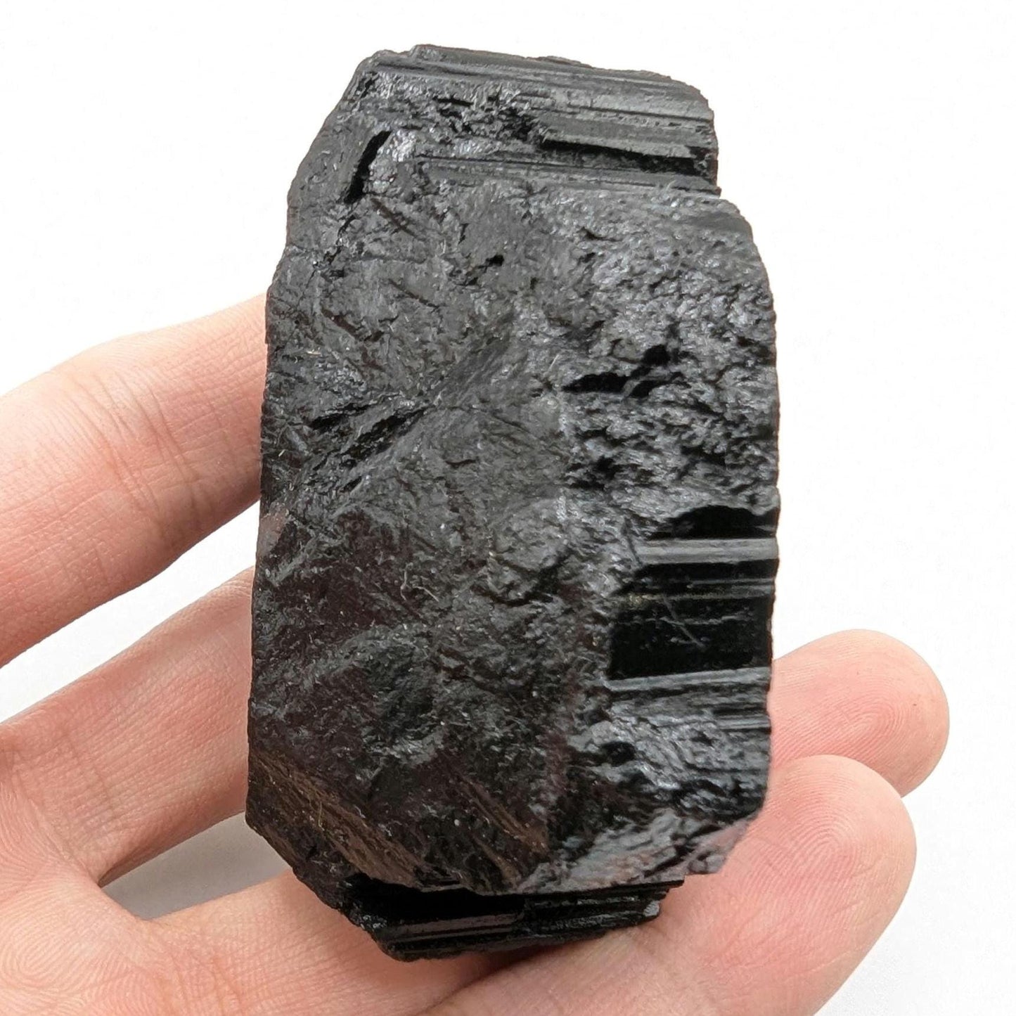 214g Black Tourmaline Crystal - Minas Gerais, Brazil - Metaphysical Crystals - Raw Black Tourmaline - Natural Tourmaline Stone