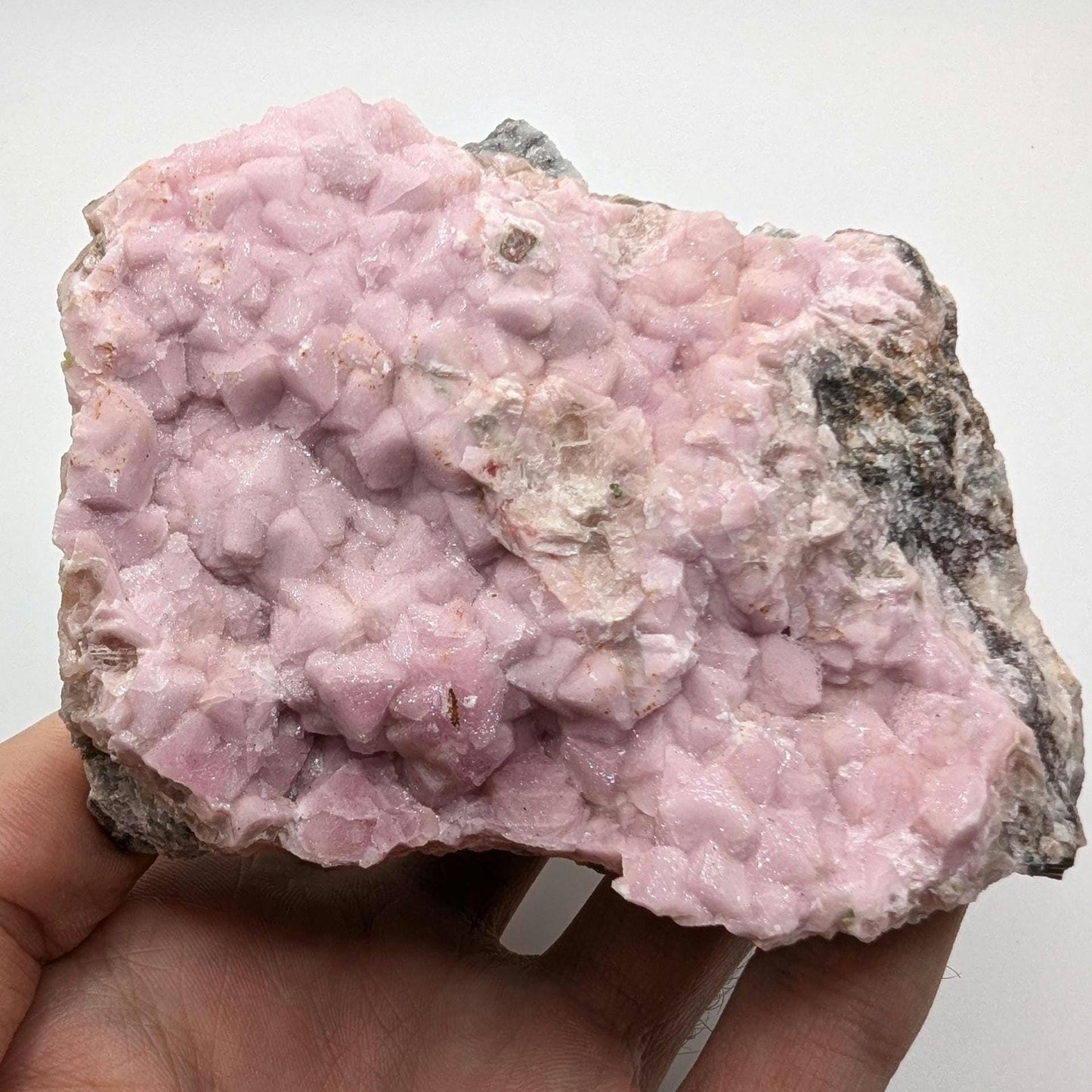 524g Baby Pink Cobalto Calcite - Pink Cobalt Calcite Crystal from Bou Azzer, Morocco - Salrose Stone - Cobaltocalcite Mineral Specimen