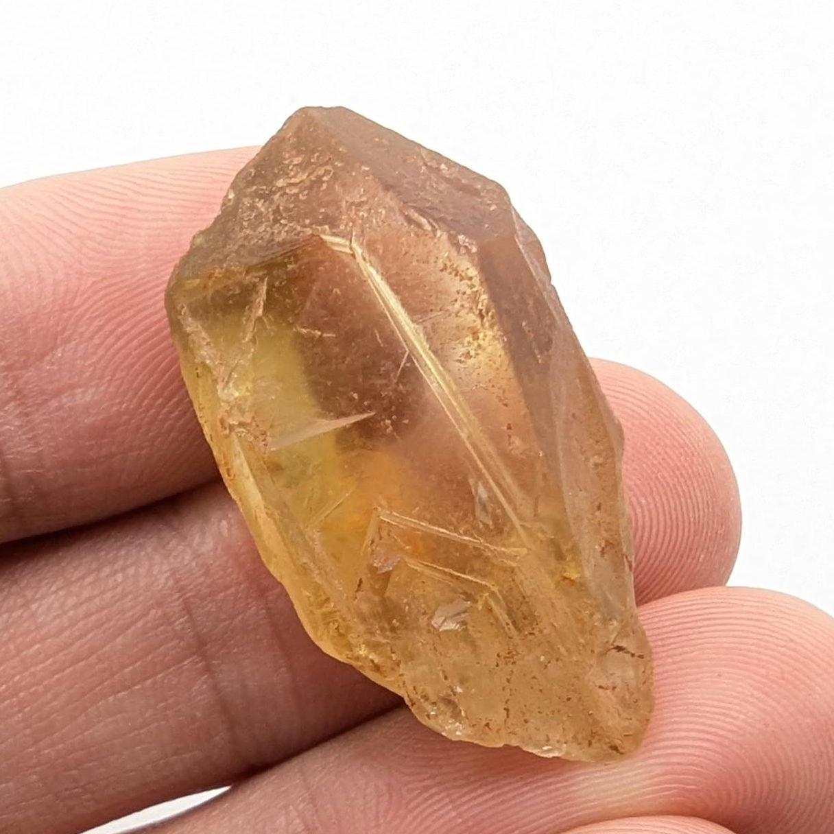 7g (Genuine) Natural Citrine Crystal from Mansa, Zambia - Rough Citrine Point - Unheated Citrine - Untreated Citrine - Natural Crystals
