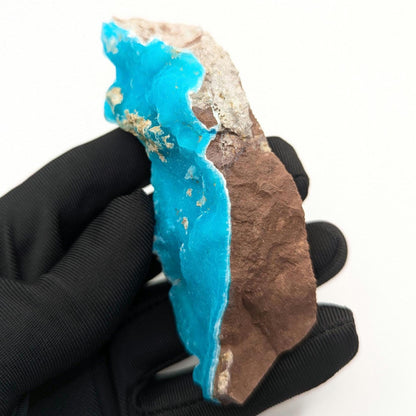 124g Blue Hemimorphite Specimen - High Quality Blue Hemimorphite Mineral Specimen - Palabanda, Republic of Congo - Hemimorphite Crystal