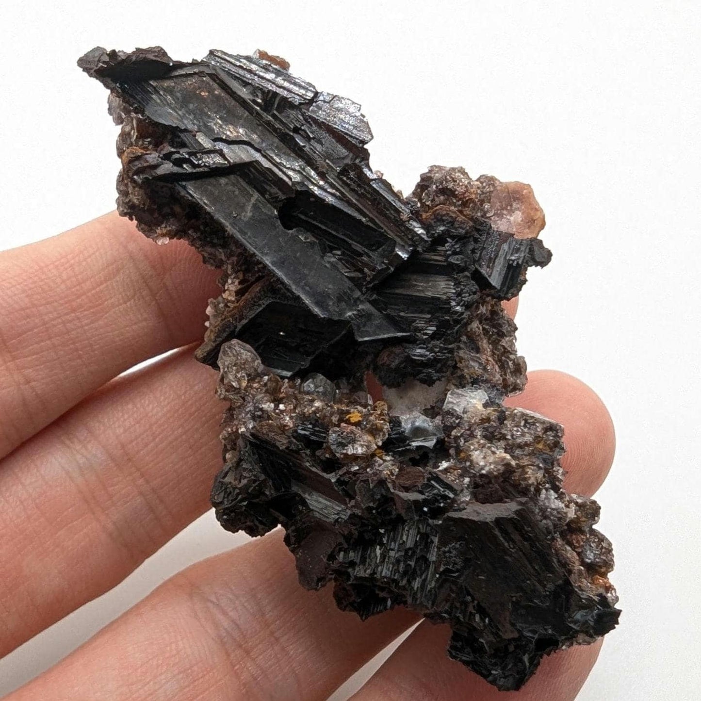 34g Goethite after Selenite - Pseudomorph Mineral - Santa Eulalia, Mexico - Natural Mineral Specimen - Goethite Crystal Cluster