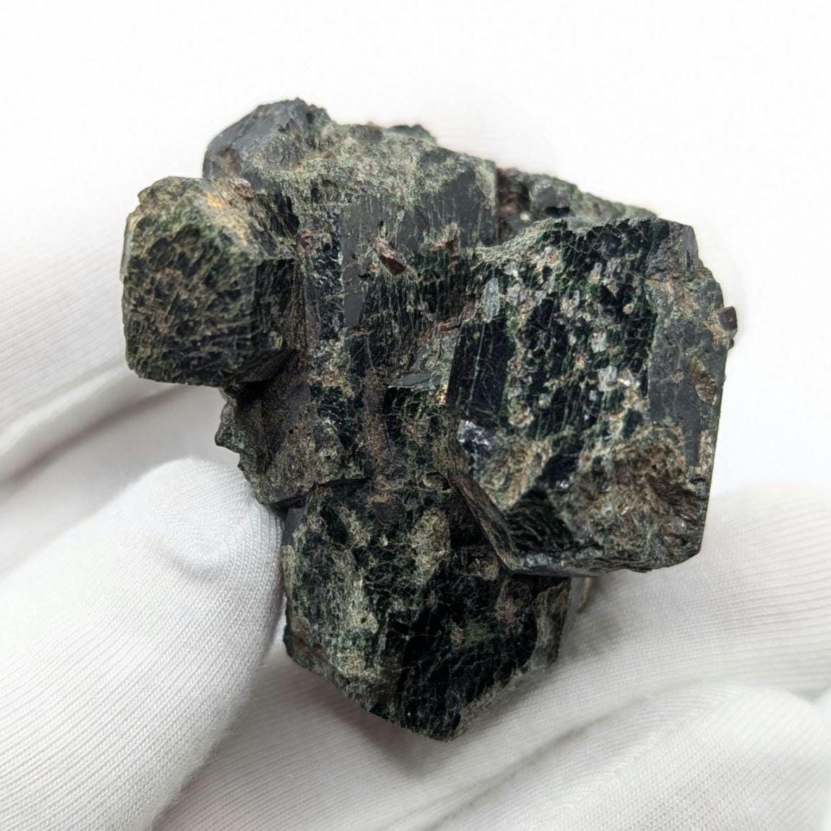 76g Augite from Maniwaki, Quebec - Natural Mineral Specimens from Canada - Black Augite Specimen - Augite Crystal Cluster - Canadian Mineral