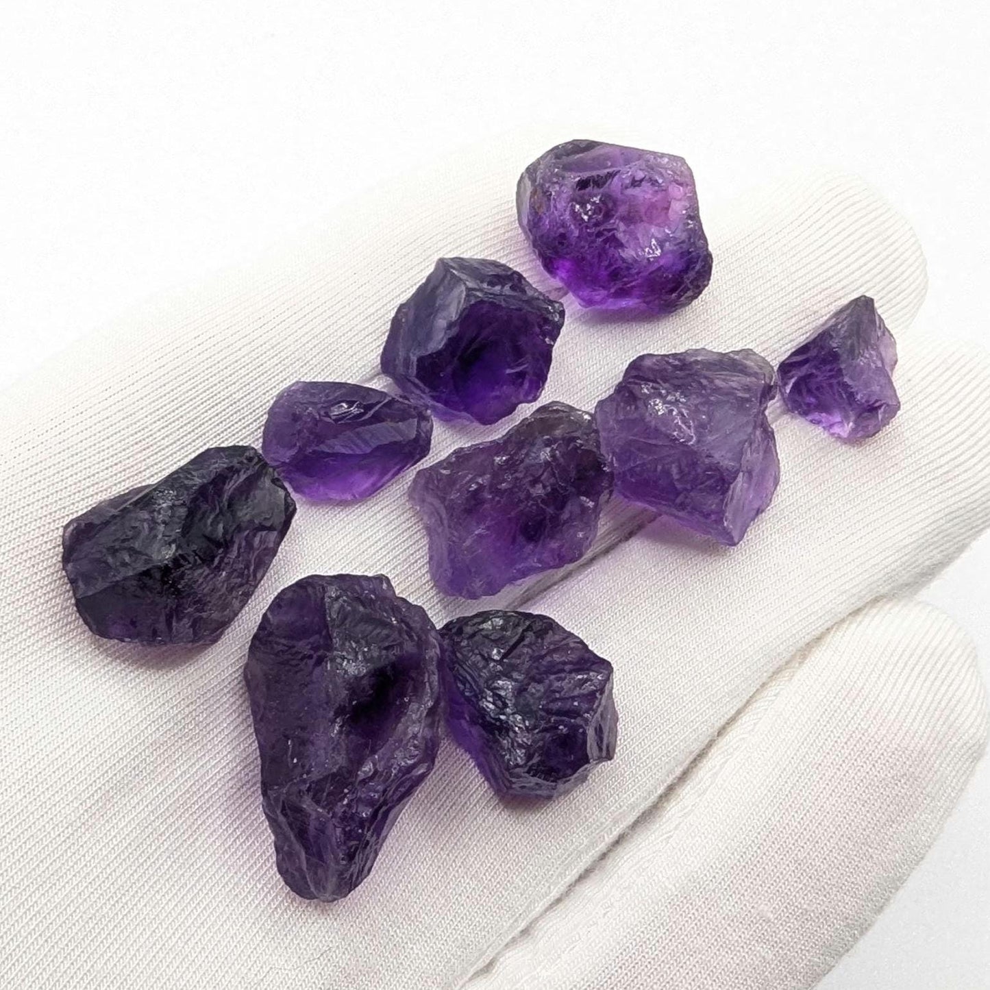 118ct (9pcs) Natural Rough Amethyst Lot - Untreated Amethyst Gems from Zambia - Facet Grade Amethyst - Natural Purple Amethyst Loose Gems