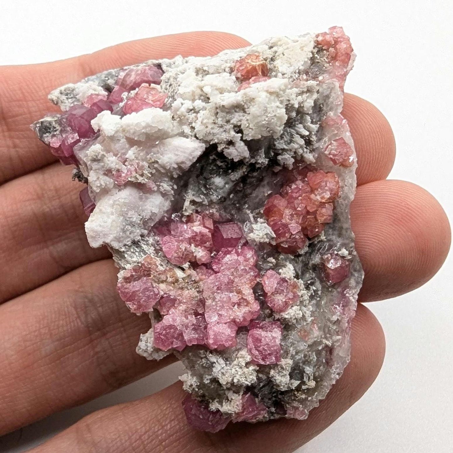 49g Raspberry Garnet from Sierra de Cruces, Mexico - Pink Grossular Garnet Mineral Specimen - Raw Garnet Crystal Cluster
