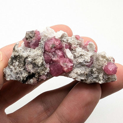 49g Raspberry Garnet from Sierra de Cruces, Mexico - Pink Grossular Garnet Mineral Specimen - Raw Garnet Crystal Cluster