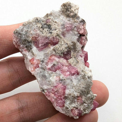 49g Raspberry Garnet from Sierra de Cruces, Mexico - Pink Grossular Garnet Mineral Specimen - Raw Garnet Crystal Cluster