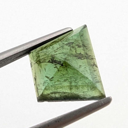 2.79ct Rosecut Tourmaline - Green Tourmaline Rosecut Gemstone - Faceted Tourmaline Cabochon Afghanistan