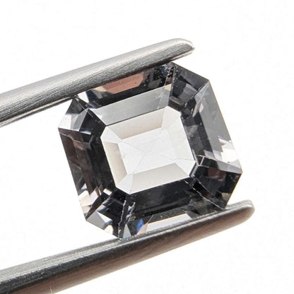 1.55ct Metallic Grey Spinel - Burmese Spinel - Natural Untreated Spinel Gemstone - Octagon Cut Gray Spinel - Faceted Loose Spinel