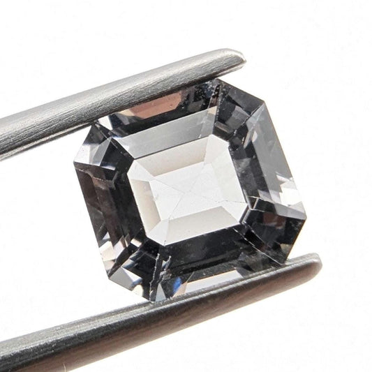 1.55ct Metallic Grey Spinel - Burmese Spinel - Natural Untreated Spinel Gemstone - Octagon Cut Gray Spinel - Faceted Loose Spinel