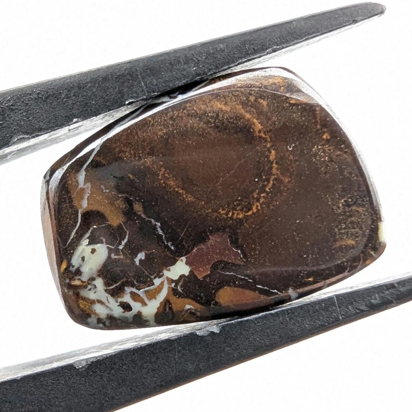 13.25ct Boulder Opal Gem - Boulder Opal Cabochon from Koroit, Australia - Natural Boulder Opal - Australian Opal - Natural Opal Gemstone