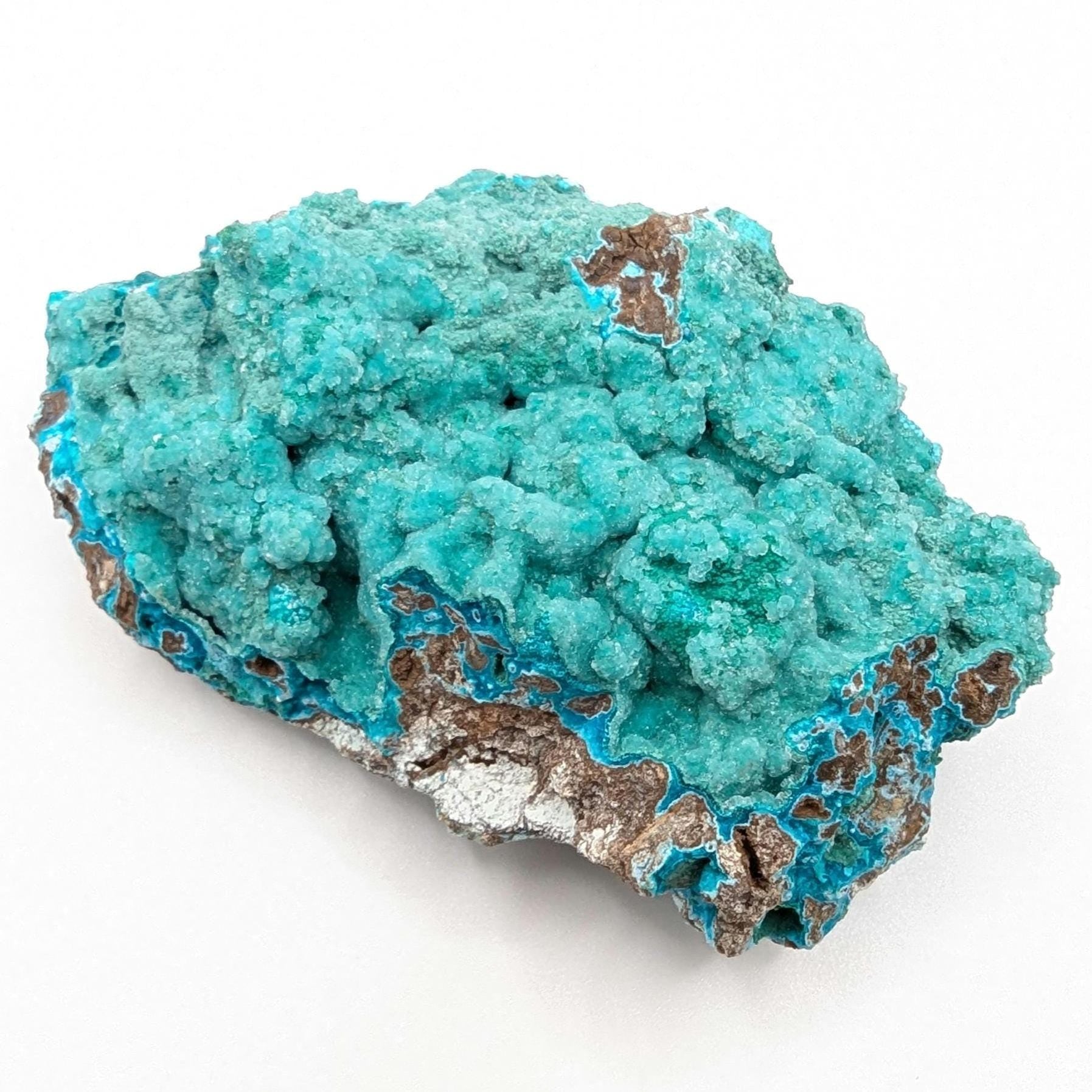 161g Hemimorphite with Aurichalcite Specimen - High Quality Blue Hemimorphite Mineral - Palabanda, Republic of Congo - Hemimorphite Crystal
