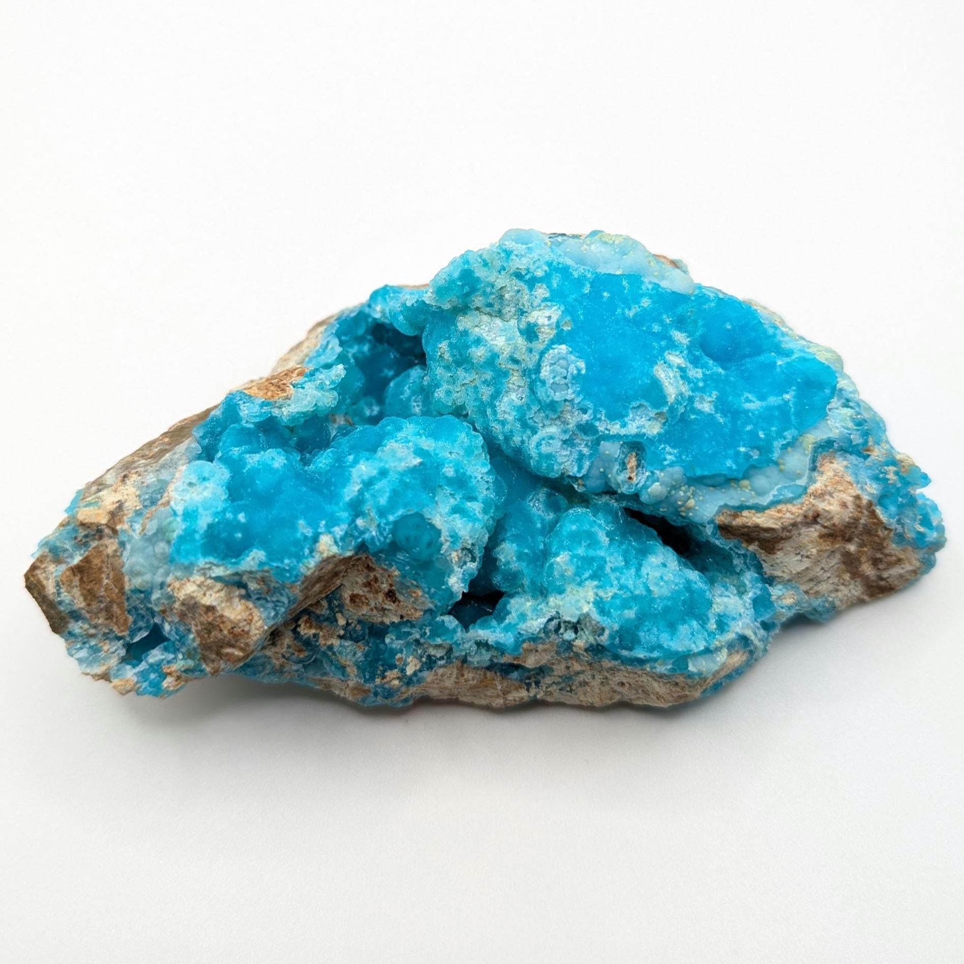 428g Hemimorphite Fine Mineral Specimen - High Quality Blue Hemimorphite Mineral - Palabanda, Republic of Congo - Hemimorphite Crystal