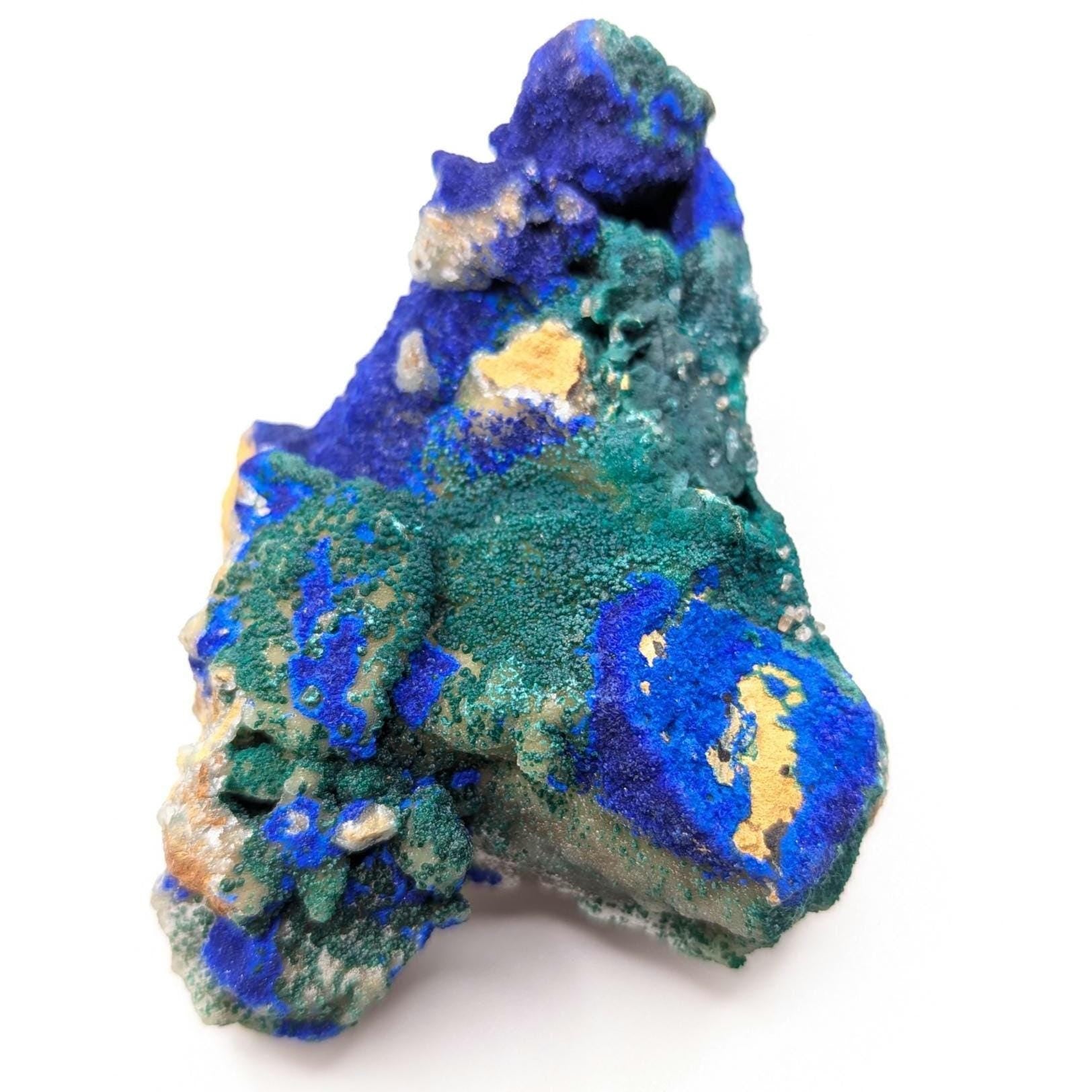 332g Azurite and Malachite with Smithsonite and Cerussite - Combination Specimen - Fine Mineral Specimen - Mfouati, Republic of Congo