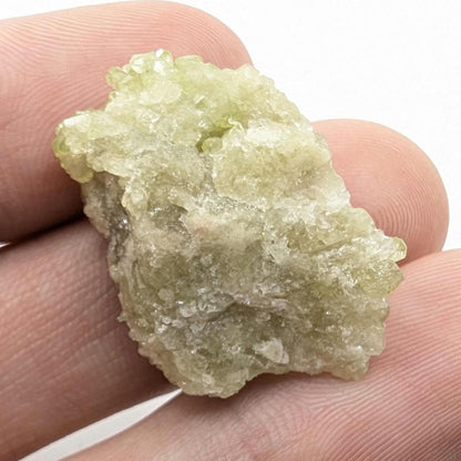 6 g Green Vesuvianite Crystal - Thumbnail Specimen - Jeffrey Mine, Quebec, Canada