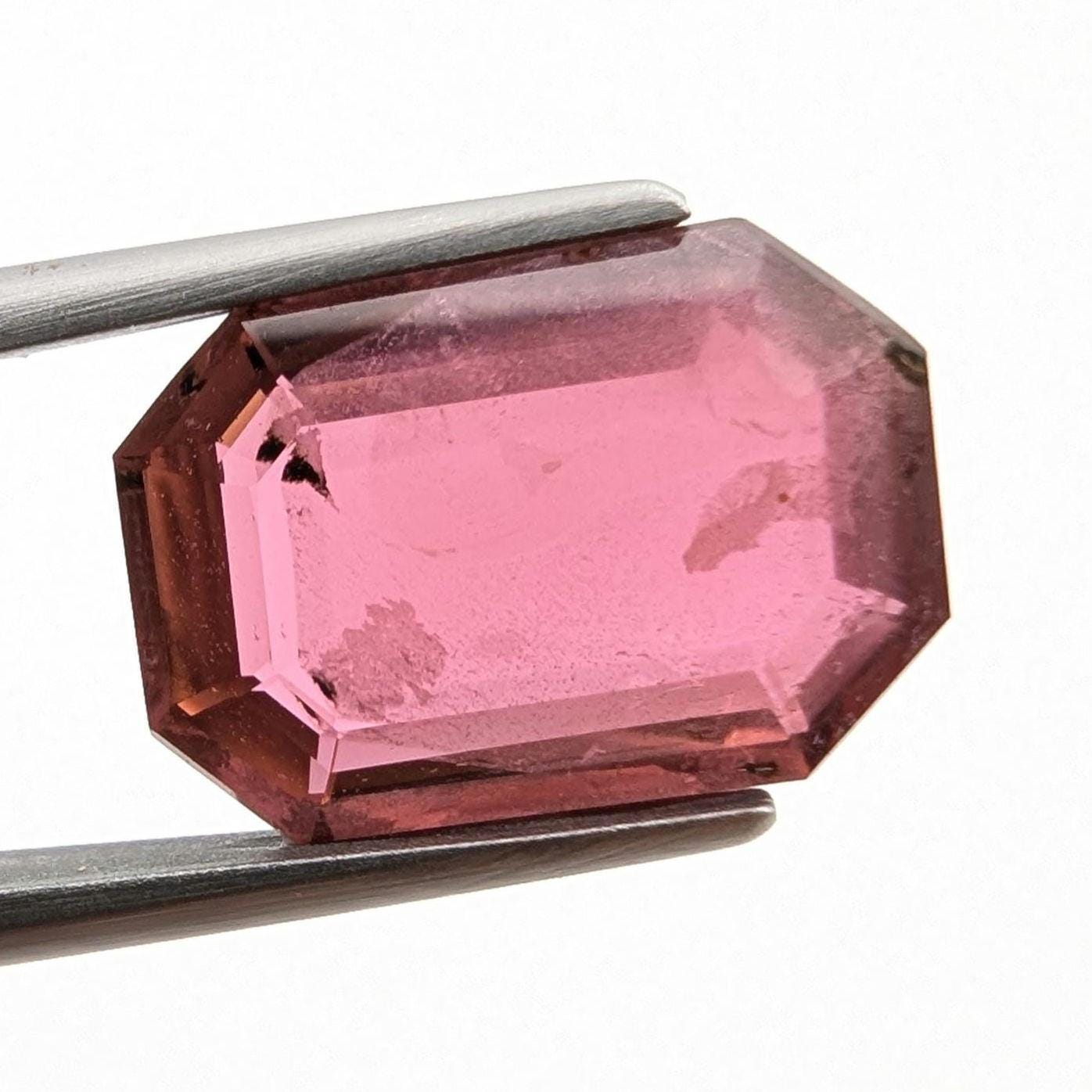 5.30ct Rubellite Tourmaline - Octagon Faceted Rubellite Tourmaline - Step Cut Pink Tourmaline - Loose Tourmaline Gemstone - Afghanistan