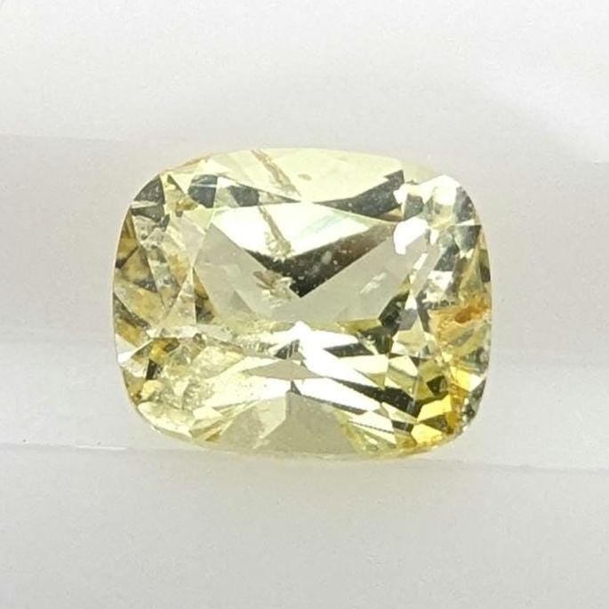 1.54ct Natural Chrysoberyl Faceted Gemstone - Cushion Fancy Cut Chrysoberyl - Yellow Chrysoberyl - Loose Faceted Chrysoberyl from Nigeria