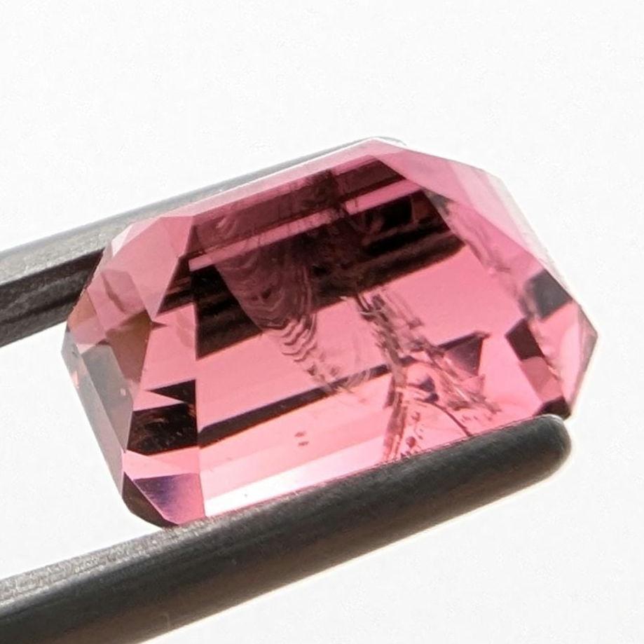 3.24ct Rubellite Tourmaline - Octagon Faceted Rubellite Tourmaline - Step Cut Pink Tourmaline - Loose Tourmaline Gemstone - Afghanistan