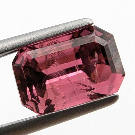 3.24ct Rubellite Tourmaline - Octagon Faceted Rubellite Tourmaline - Step Cut Pink Tourmaline - Loose Tourmaline Gemstone - Afghanistan