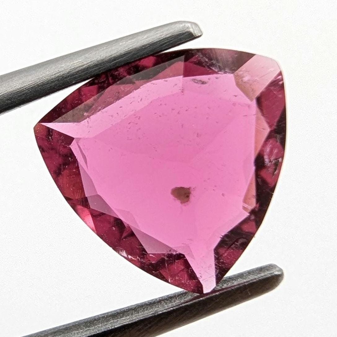 1.65ct Rubellite Tourmaline - Round Faceted Rubellite Tourmaline - Fancy Cut Pink Tourmaline - Loose Tourmaline Gemstone - Afghanistan