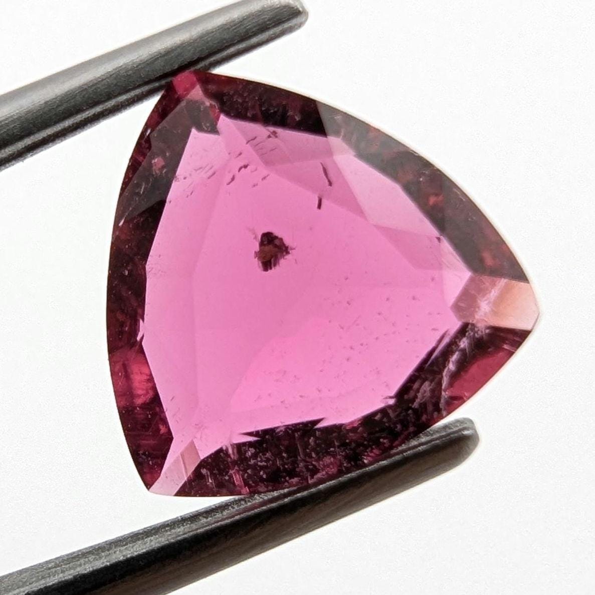 1.65ct Rubellite Tourmaline - Round Faceted Rubellite Tourmaline - Fancy Cut Pink Tourmaline - Loose Tourmaline Gemstone - Afghanistan