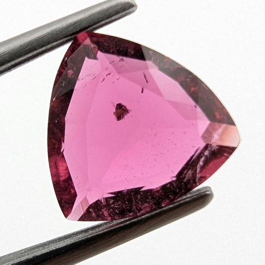 1.65ct Rubellite Tourmaline - Round Faceted Rubellite Tourmaline - Fancy Cut Pink Tourmaline - Loose Tourmaline Gemstone - Afghanistan
