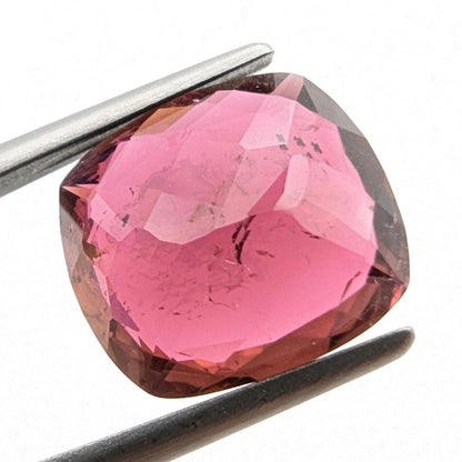 3.80ct Rubellite Tourmaline - Cushion Faceted Rubellite Tourmaline - Fancy Cut Pink Tourmaline - Loose Tourmaline Gemstone - Afghanistan