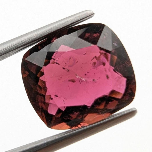 3.80ct Rubellite Tourmaline - Cushion Faceted Rubellite Tourmaline - Fancy Cut Pink Tourmaline - Loose Tourmaline Gemstone - Afghanistan
