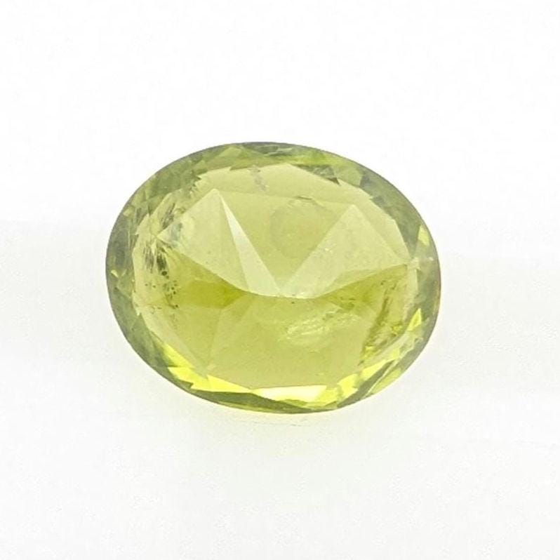 3.45ct Natural Peridot Gemstone - Oval Faceted Fancy Cut Peridot - Jilin Province, China - Natural Green Peridot with Inclusions - Loose Gem