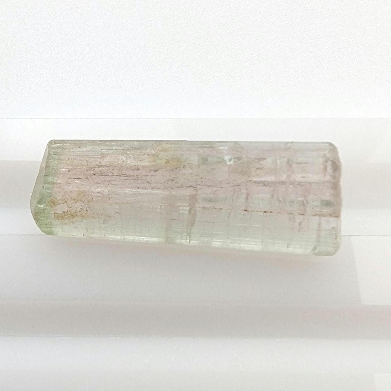 10.84ct Bicolor Light Pink and Green Tourmaline Crystal - Natural Terminated Crystal - Loose Tourmaline Gemstone - Afghanistan