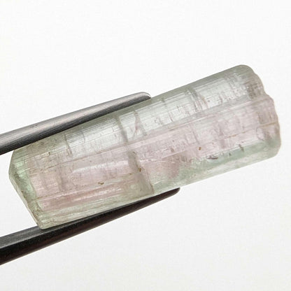 10.84ct Bicolor Light Pink and Green Tourmaline Crystal - Natural Terminated Crystal - Loose Tourmaline Gemstone - Afghanistan